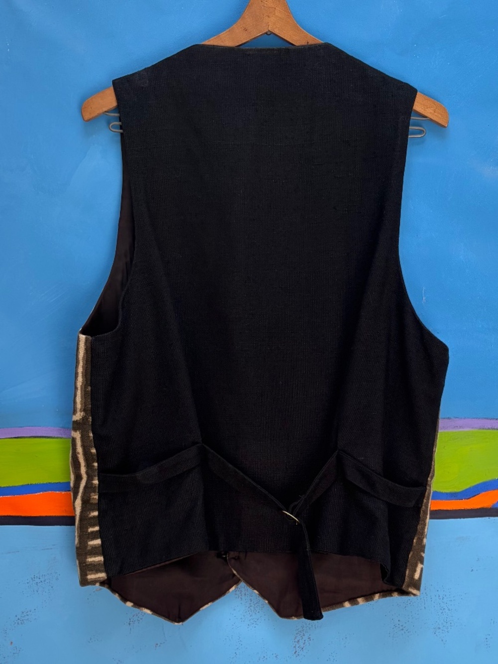 Graphic African Mud Cloth Vest - Picture 6 of 10